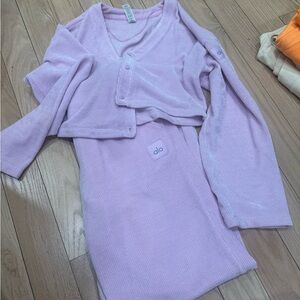 ALO lounge suit pants XXS topXS